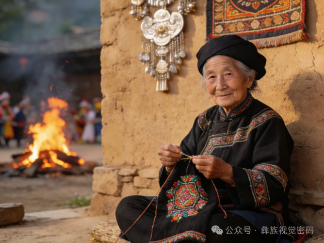 彝族火把 彝族服饰  彝族建筑 彝族银饰.png