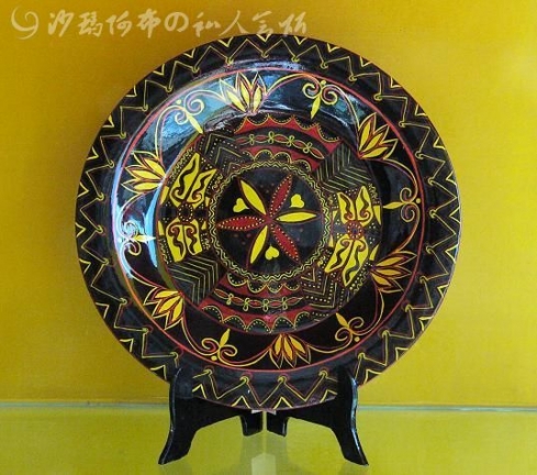 手绘中号竹画盘.jpg